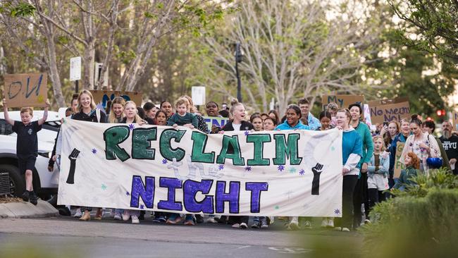 Reclaim the Night march in Toowoomba CBD hosted by DVAC, Friday, October 27, 2023. Picture: Kevin Farmer