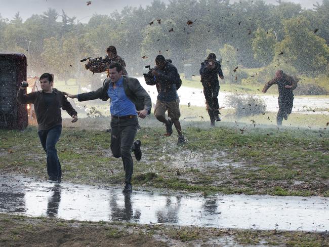 Running for their lives ... a scene from Into the Storm.