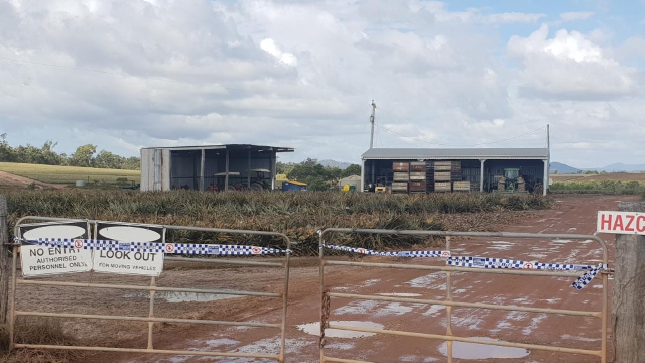 Police tape at the scene of the Wednesday, July 14, 2021, death at Lake Mary Pines, Bungundarra.