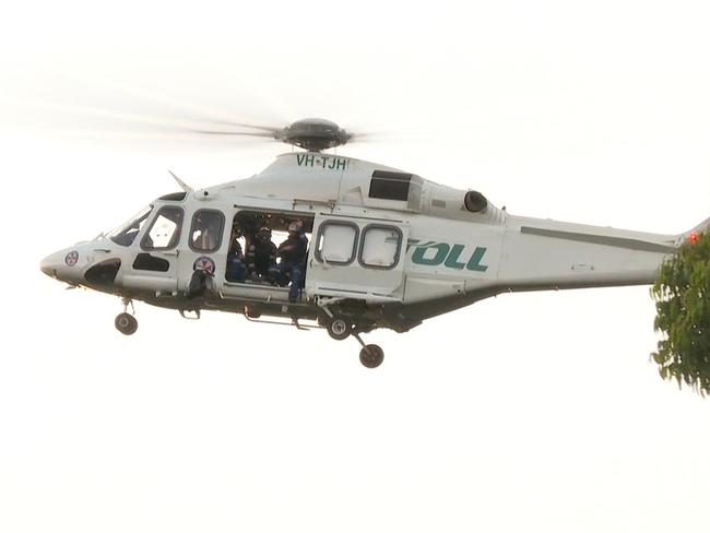 A TOLL rescue helicopter helped search for the man above the lake Picture: TNV