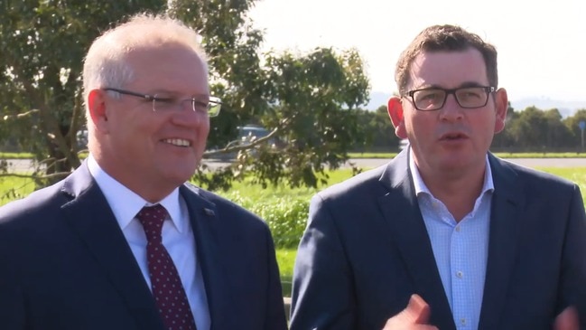 Morrison and Andrews discuss plans for airport rail link in Melbourne