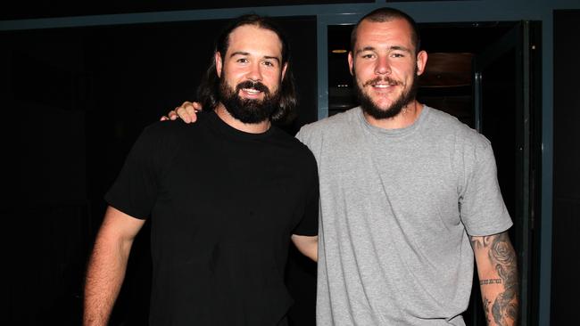 Aaron Woods and David Klemmer were two senior players present at the board Q&amp;A. Pic: Christian Gilles