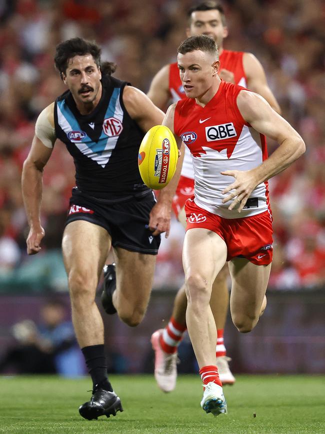 And blowing Port Adelaide off the SCG on Friday night. Picture: Phil Hillyard