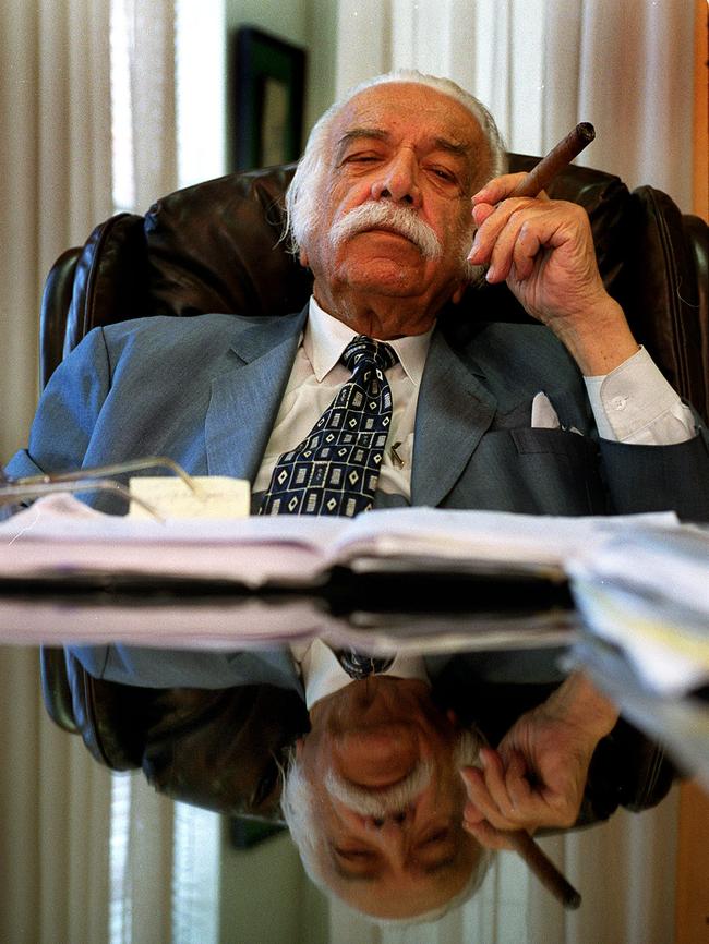 Con Polites in his Adelaide office in 2000.