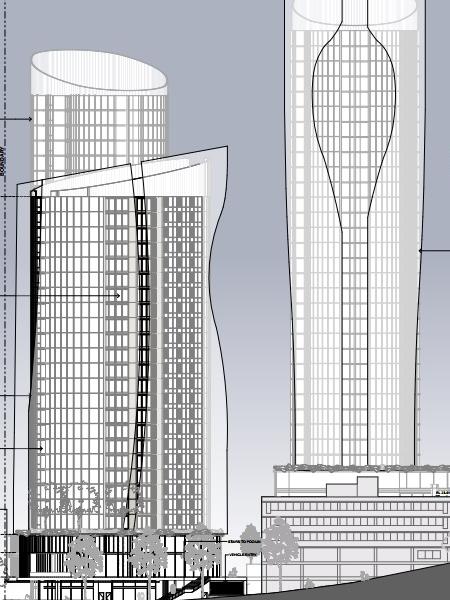 Plan showing the proposed Waterside complex in Gosford.