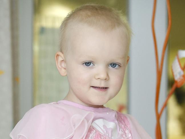 Good Friday Appeal Royal ChildrenÃs Hospital patients. Grace Antonello 2, Leukaemia patient dresses up in her princess dress and feeling better.                     Picture: David Caird