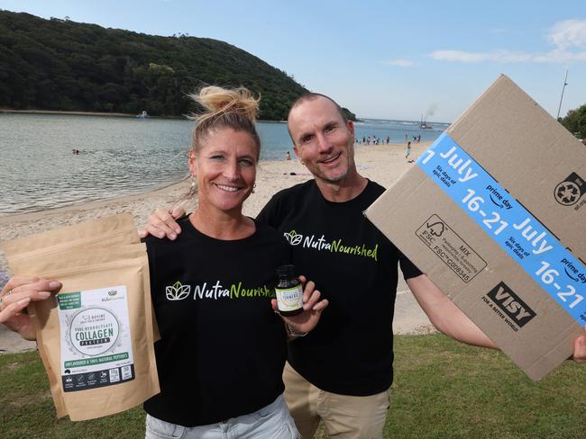 Amazon Australia is announcing the expansion of its free next day delivery service to the Gold Coast, bringing local delivery speeds here in line with major capital cities like Brisbane and Melbourne. Local business owners Sylvia Numrich and Holger 'Bruce" Numrich from Nutra Nourished are excited to use the new faster service. Picture Glenn hampson