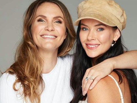 Hockley alongside her radio and podcast co-host, Laura Byrne. Picture: Supplied