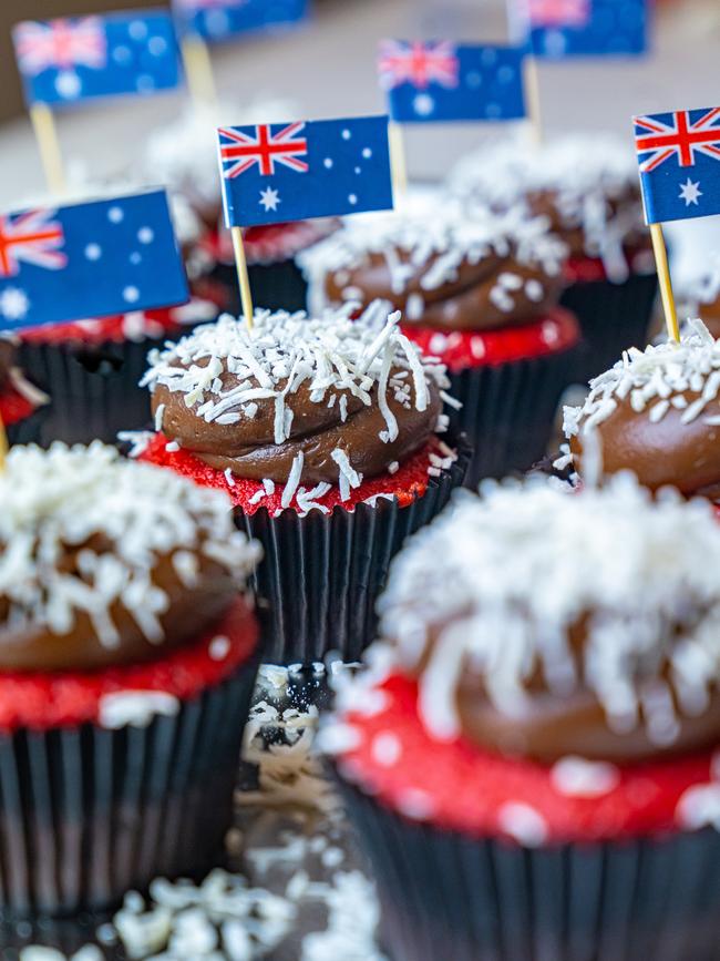 The Classic Cupcake Co’s lamington cupcakes. Picture: Jason King