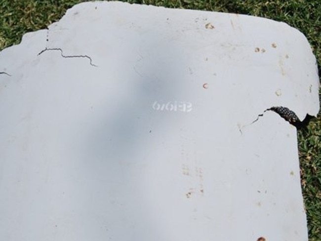 Liam Lotter’s suspected wing tip part pictured above. The zone reference reads 676EB. Picture: Candace Lotter