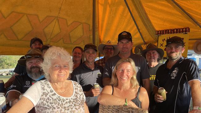 The Allen family and friends at the Musta XXXX Bar. Rod and Damien Allen, Tom and Ellenor Allen. Picture: Christine Schindler