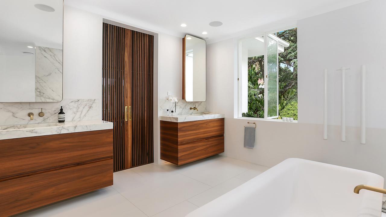 The his and her bathroom is another luxurious feature.