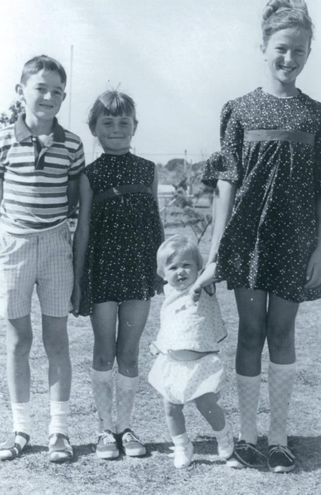 From left: Gary Stilwell, 9, Linda Stilwell, 7, Laura Stilwell, 18 months and Karen Stilwell, 11 shortly before Linda’s 1968 abduction. Picture: Facebook