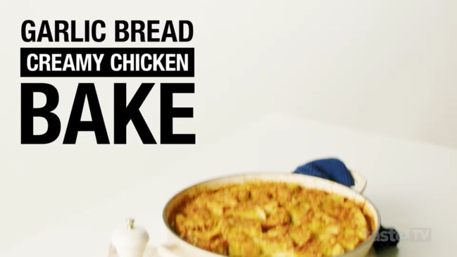 Garlic bread chicken bake