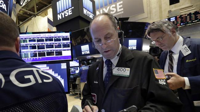 The US share market started September with slight falls as traders waited for the closely watched payrolls data. Picture: AP Photo/Richard Drew.