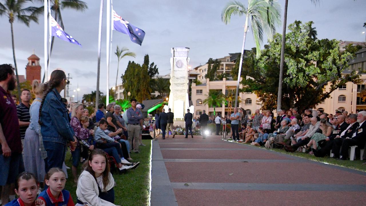 Townsville Anzac Day Emotions flow as Dawn Service draws thousands at