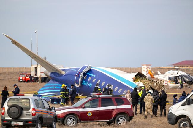 The Azerbaijan Airlines plane had 62 passengers and five crew on board