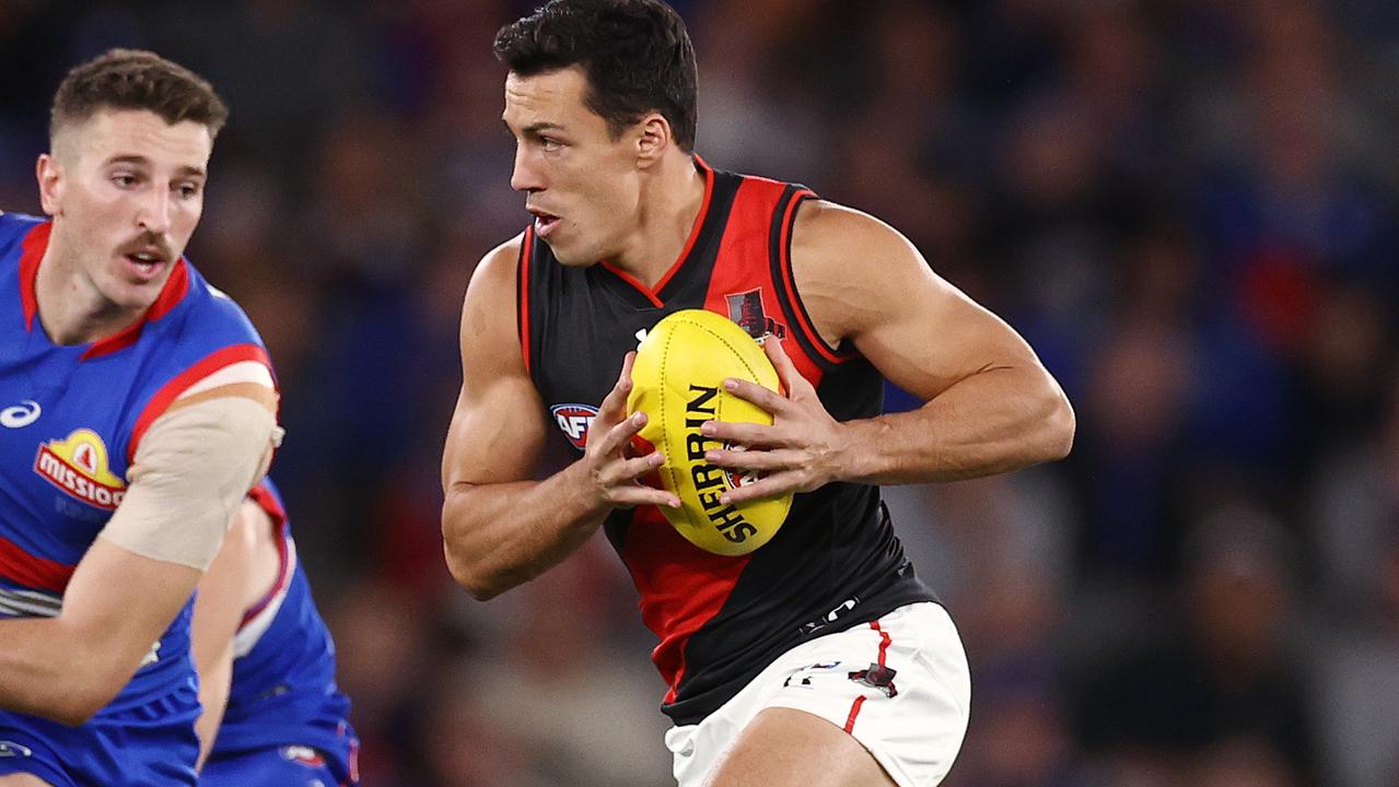 Dylan Shiel’s position in the Essendon line up has been a hotly discussed topic for the past week. Picture: Michael Klein