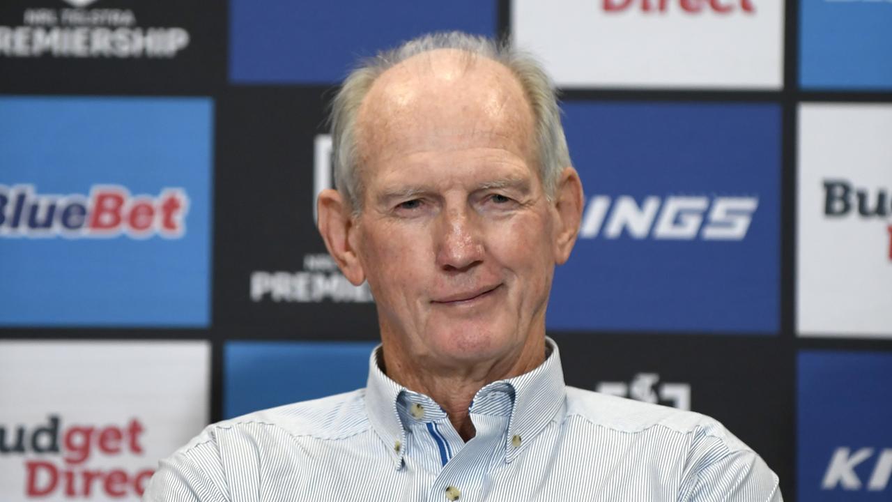 Dolphins coach Wayne Bennett after the round 1 win at Suncorp Stadium. Picture: NRL Photos