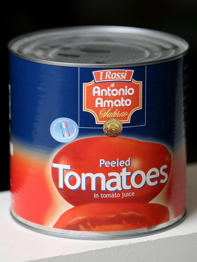 The ecstasy pills were found in tomato tins. Picture: Brendan Francis