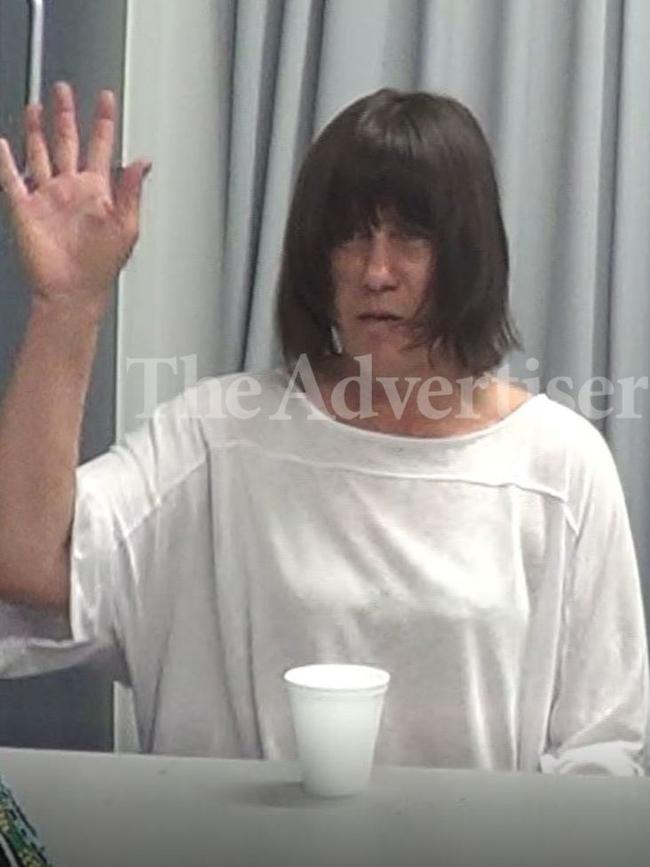 Jane Catherine Judd during a police interview after her arrest. Picture: Supplied