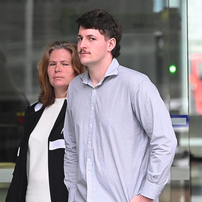 Raymond Liam Lancaster after being sentenced for possessing child exploitation material at the Brisbane Supreme Court. Picture: John Gass