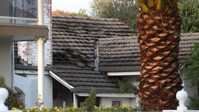 The fire-damaged home in Maidstone. Picture: David Crosling