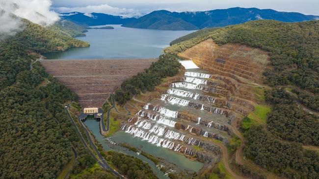 Dartmouth Dam, which last year spilt for the first time since 1996, was completed in 1979. Picture: Simon Dallinger