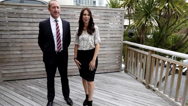 Former NZ Labour Party leader Andrew Little with his successor and now Prime Minister, Jacinda Ardern. Photo: File