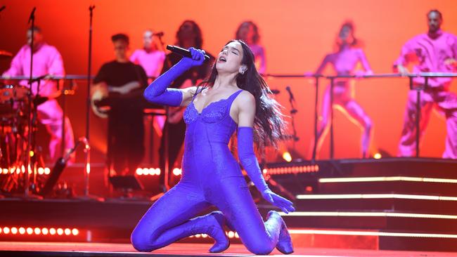 Dua Lipa performs at Spark Arena on November 2, 2022 in Auckland, New Zealand. Picture: Phil Walter/Getty Images