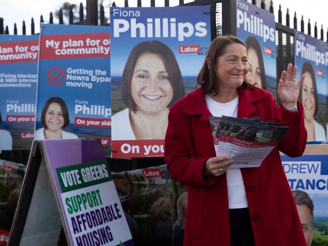 Labor’s Fiona Phillips is likely to retain Gilmore despite a swing against her. Picture: Nathan Schmidt