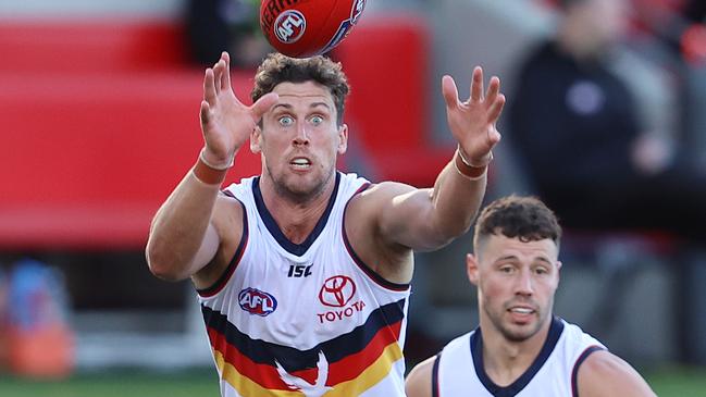 Crows defender Kyle Hartigan wants to play for Hawthorn next year. Picture: Michael Klein