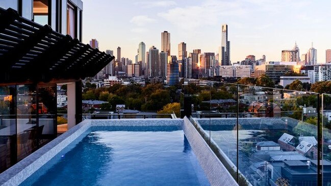 Ross and Jenny Venuto’s Melbourne city view.