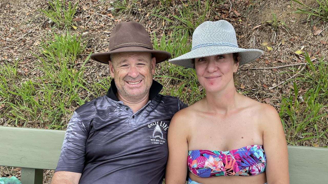 Jamie and Emma Pattinson celebrating Christmas at Point Cartwright.