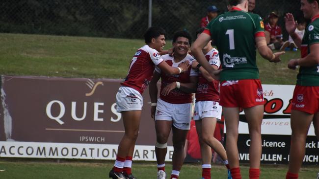 Meninga Cup semi-final action between the Redcliffe Dolphins and Wynnum-Manly Seagulls. Saturday April 15, 2023.