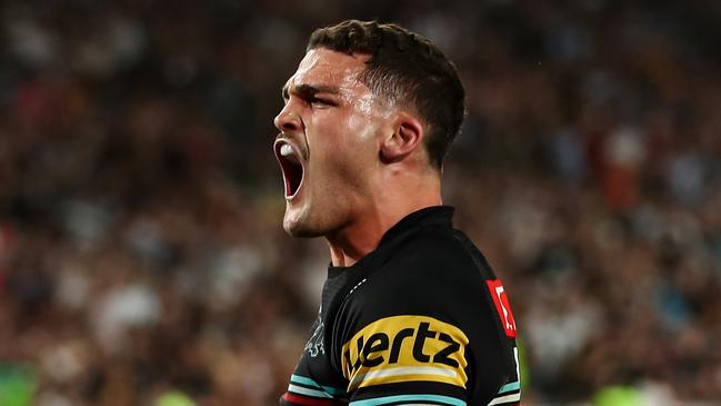 nathan cleary after scoring try nrl photos