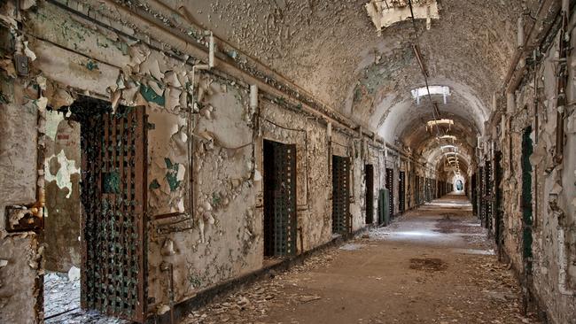 PICTURED: Rows of cells at the abandoned Holmesburg Prison, Philadelphia, Pennsylvania. Photo: Cater News