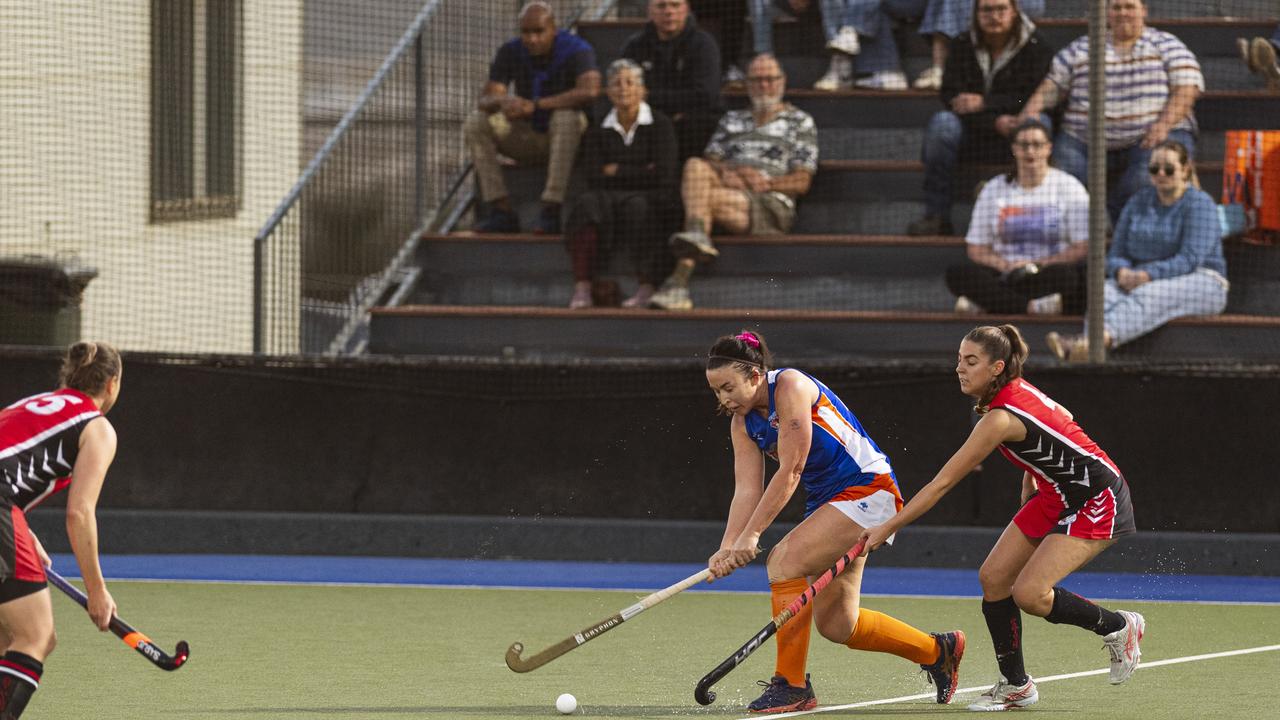 Newtown against Past High in A1 Women's Toowoomba Hockey grand final at Clyde Park, Saturday, September 7, 2024. Picture: Kevin Farmer