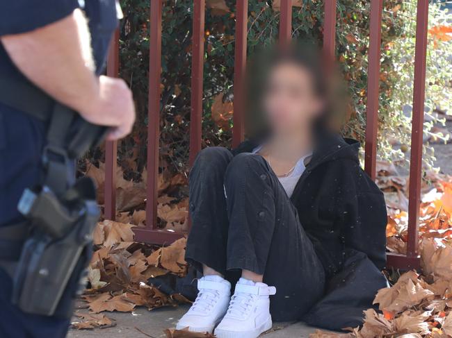 A female arrested during the blitz. Photo: NSW Police