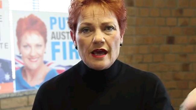 Pauline Hanson puts media on notice.