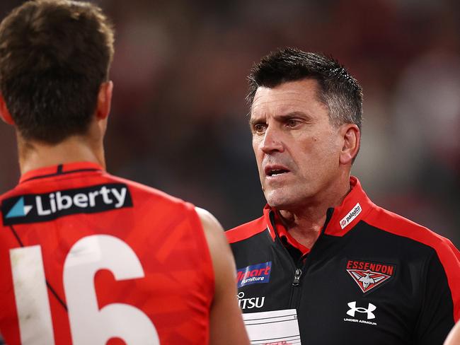 MELBOURNE . 01/04/2023.  AFL Round 3.  St Kilda vs Essendon at the MCG.  Essendon assistant coach Dale Tapping   . Pic: Michael Klein