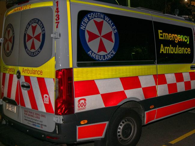 NSW Ambulance paramedics rushed the man to hospital. Picture: Thomas Lisson