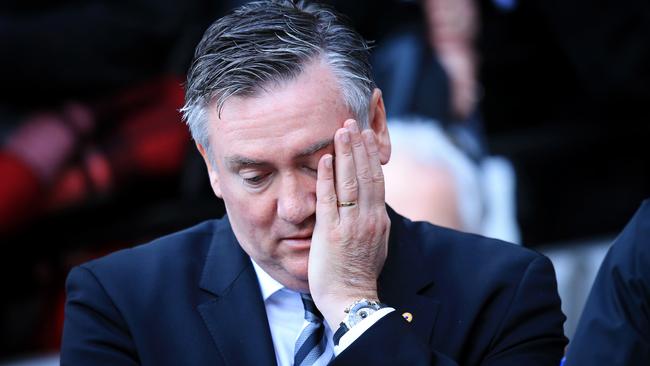 A dejected Collingwood president Eddie McGuire. Picture: Mark Stewart