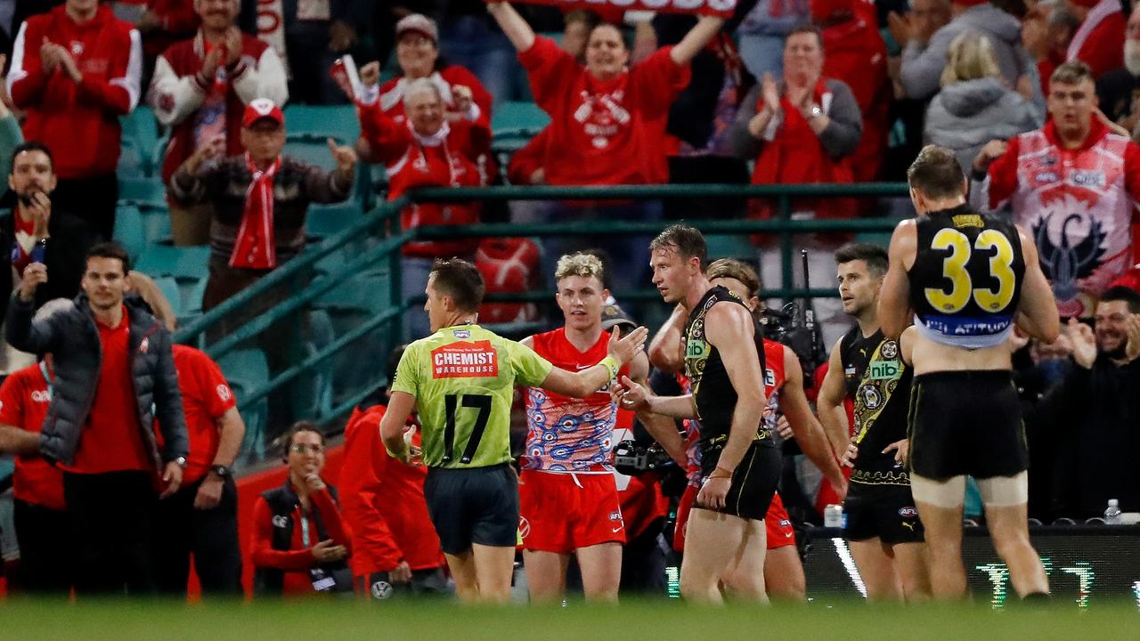 AFL Draft 2022: Richmond Tigers Bidney sledge, Sydney Swans bids