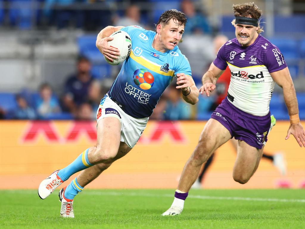 AJ Brimson is turning it on for the Titans. Picture: Chris Hyde/Getty Images