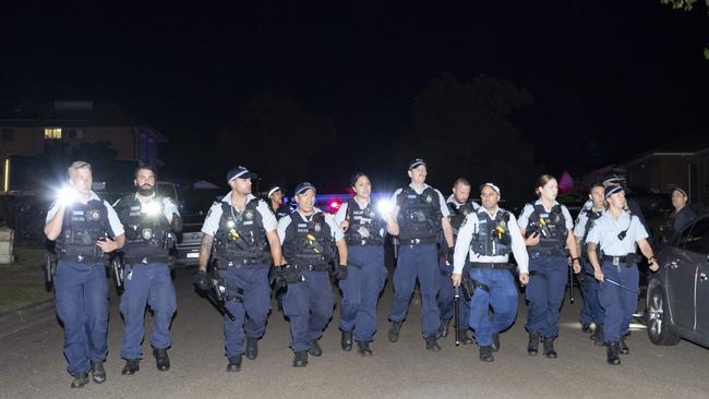 Police swooped after violence erupted at the church. Picture: NCA NewsWire / Monique Harmer