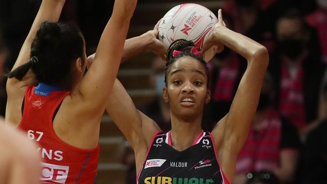 Shamera Sterling says the Adelaide Thunderbirds are still playoff contenders despite three straight losses. Picture: Getty Images.