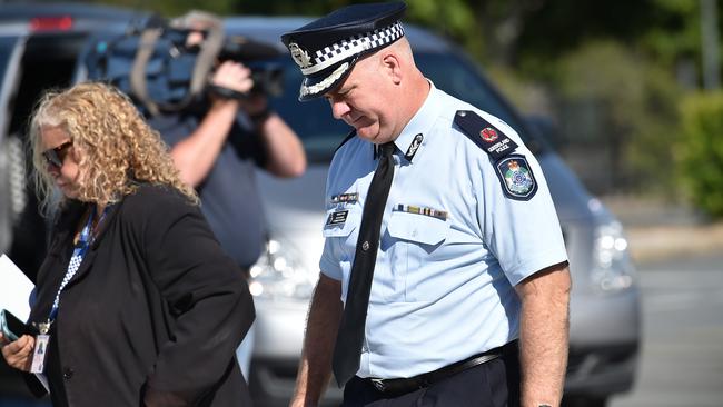 The day after four people were tragically killed on a water themed ride at Dreamworld. Assistant Commissioner Brian Codd. Picture: NIGEL HALLETT