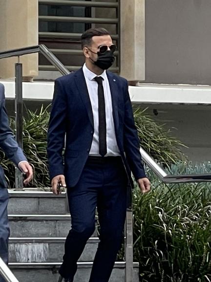 Charbel Douna leaving Wollongong Local Court on Wednesday. Picture: Dylan Arvela