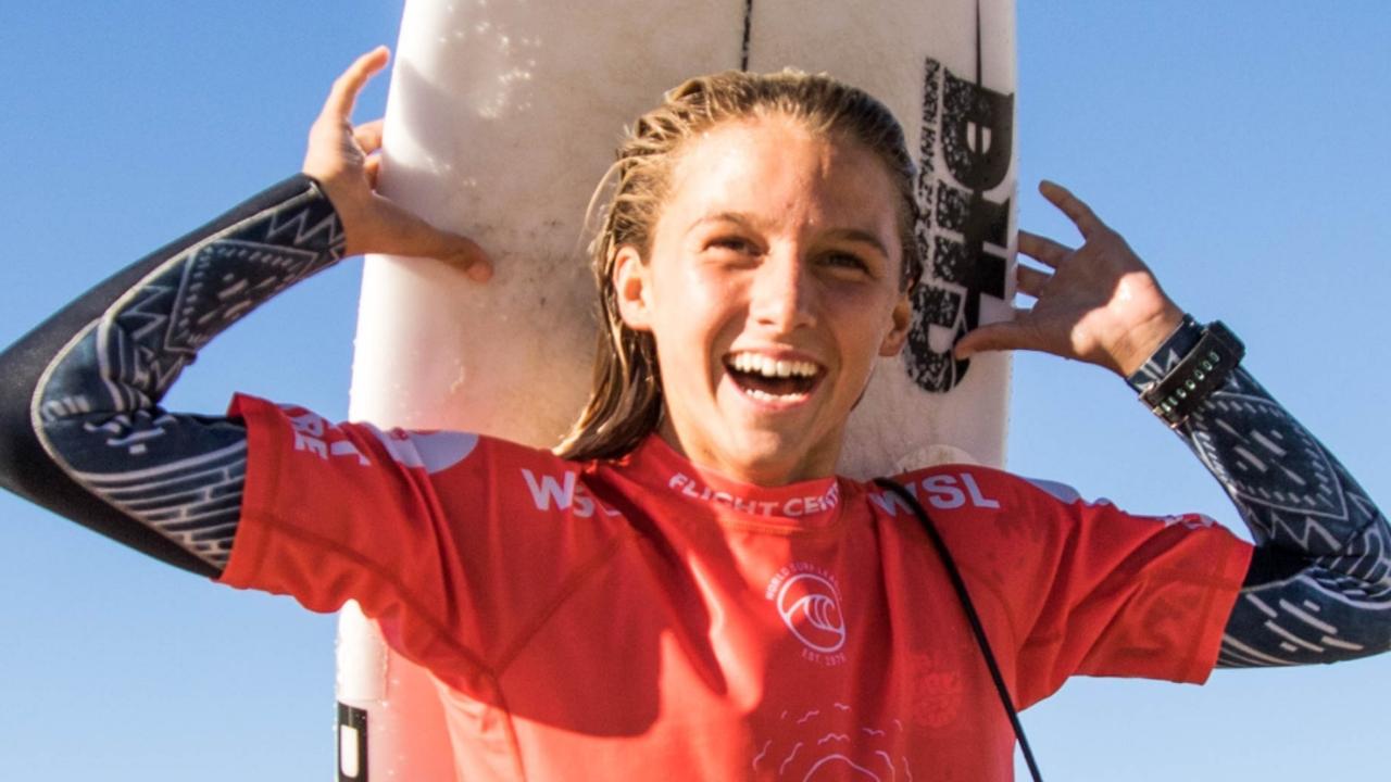 Molly Picklum after winning the Gold Coast Open Pro Junior event at Burleigh Heads on May 8, 2019. Picture: Ben Stagg